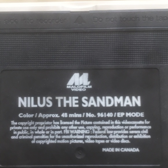 VTG. 1993/94 VHS#96140 Video tape. NILUS THE SANDMAN.Voices of Donny Osmond - Picture 5 of 5